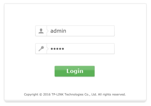 Login to router's settings page