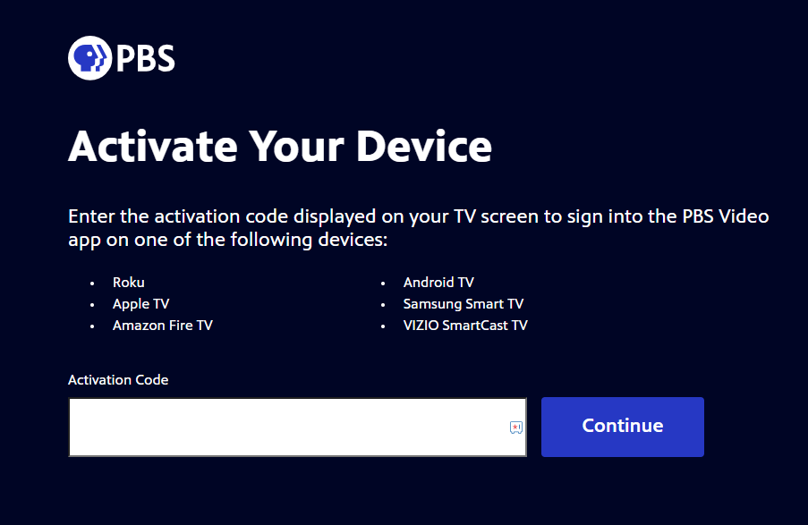 Activate the PBS KIDS app on Firestick