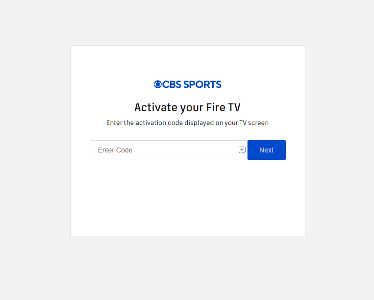 Activate the CBS Sports on Firestick