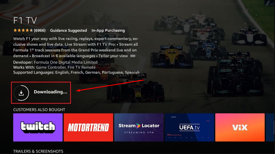 Download the F1 TV on Firestick