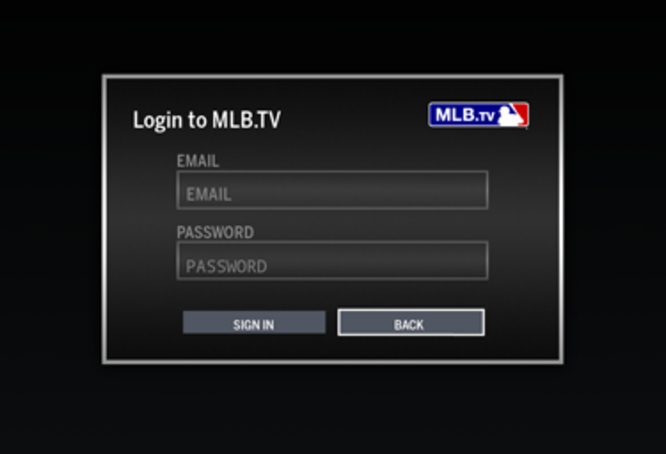 Login with your MLB account to watch it on your Firestick 