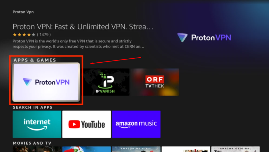 Download Proton VPN on FireStick