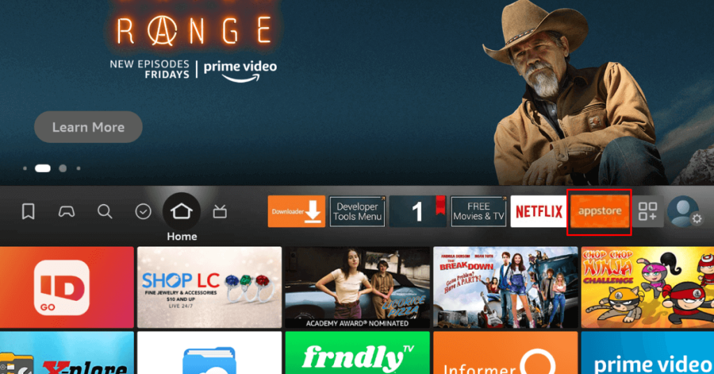 Tap the Appstore on Firestick 