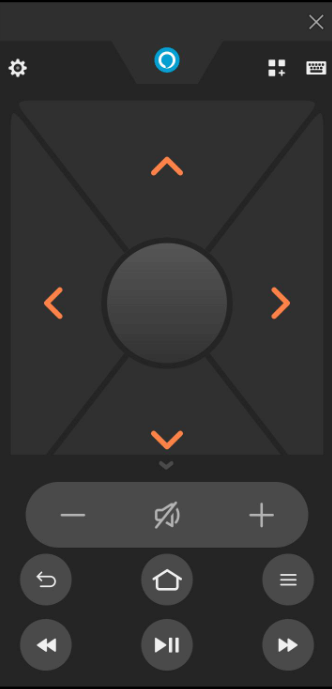 Amazon Fire TV remote app interface