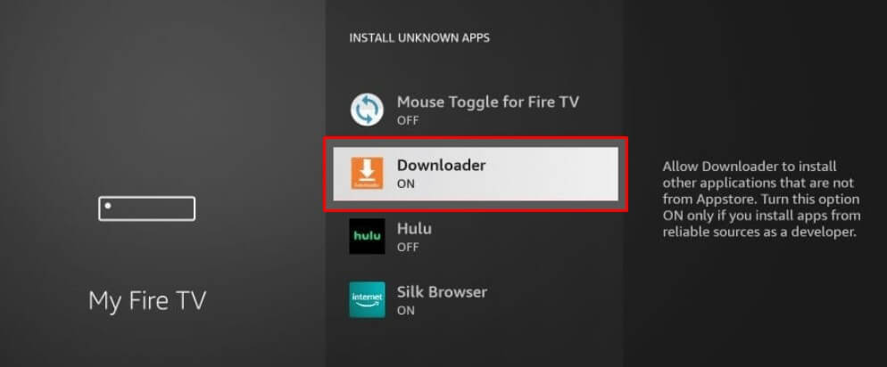 Enable Downloader on Firestick