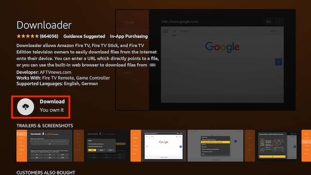 Install Downloader on Firestick