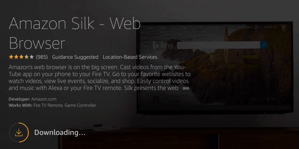 Download Silk Browser on Firestick