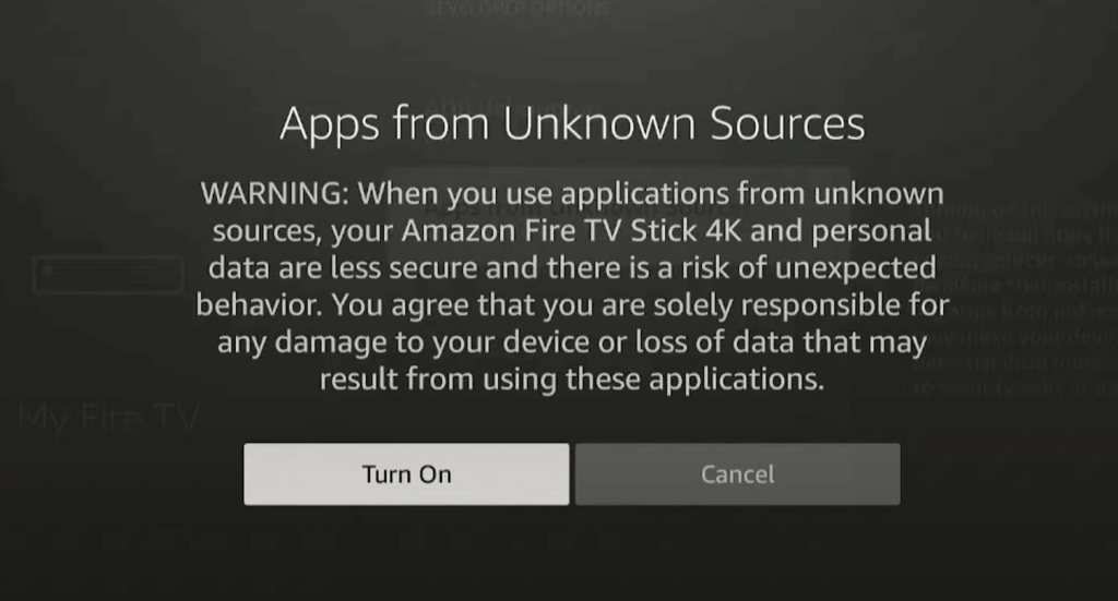 Enable Install Apps from Unkown Sources on Firestick