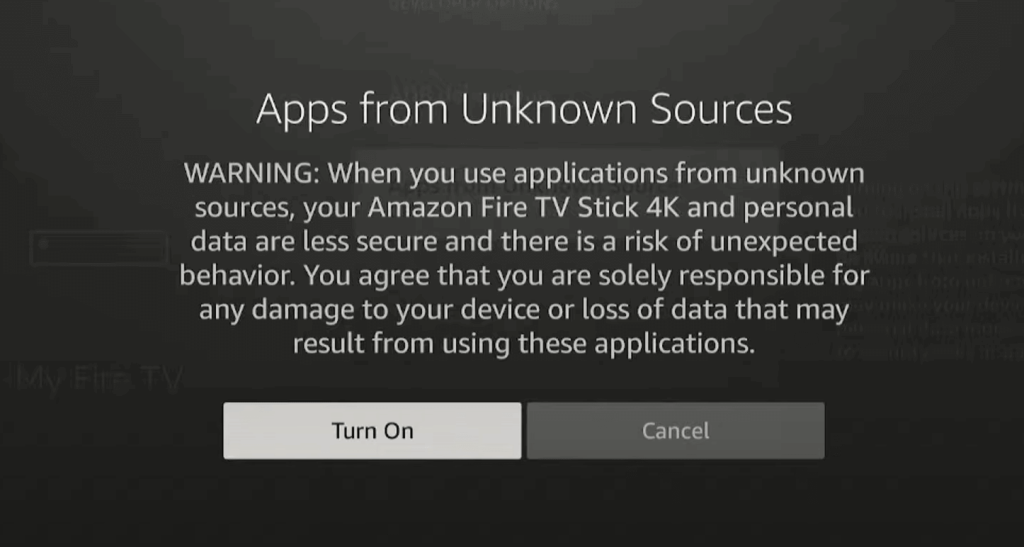 Enable Install Apps from Unknown Sources on Firestick Device