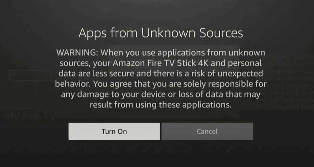 Enable Install Apps from Unkown Sources on Firestick to Get BeeTV