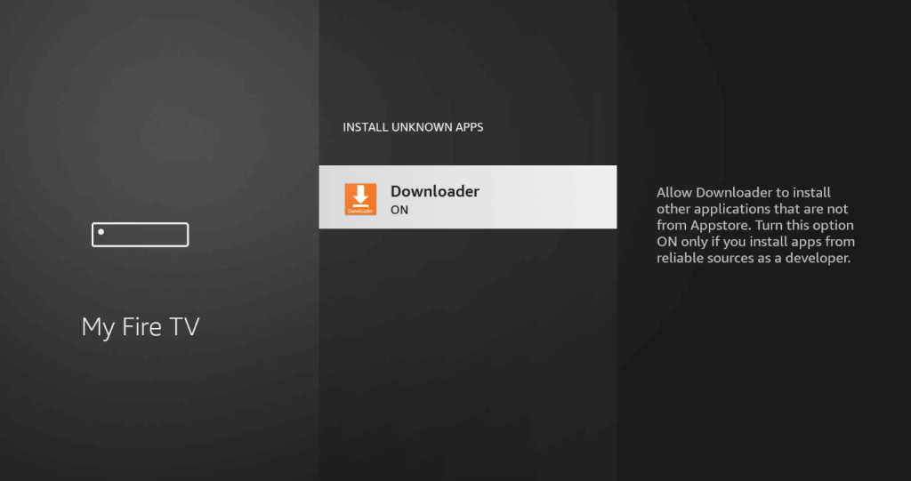 Enable Install Unknown Source For Downloader